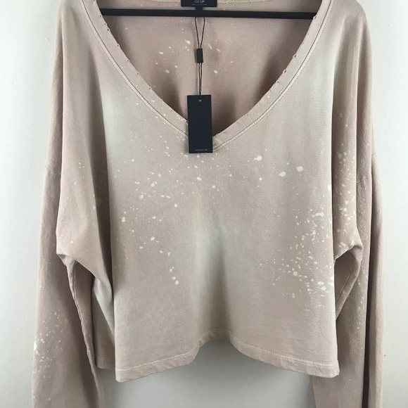 Joe’s Jeans Cropped Top Bell Sleeves Light Wash XL - Picture 5 of 8